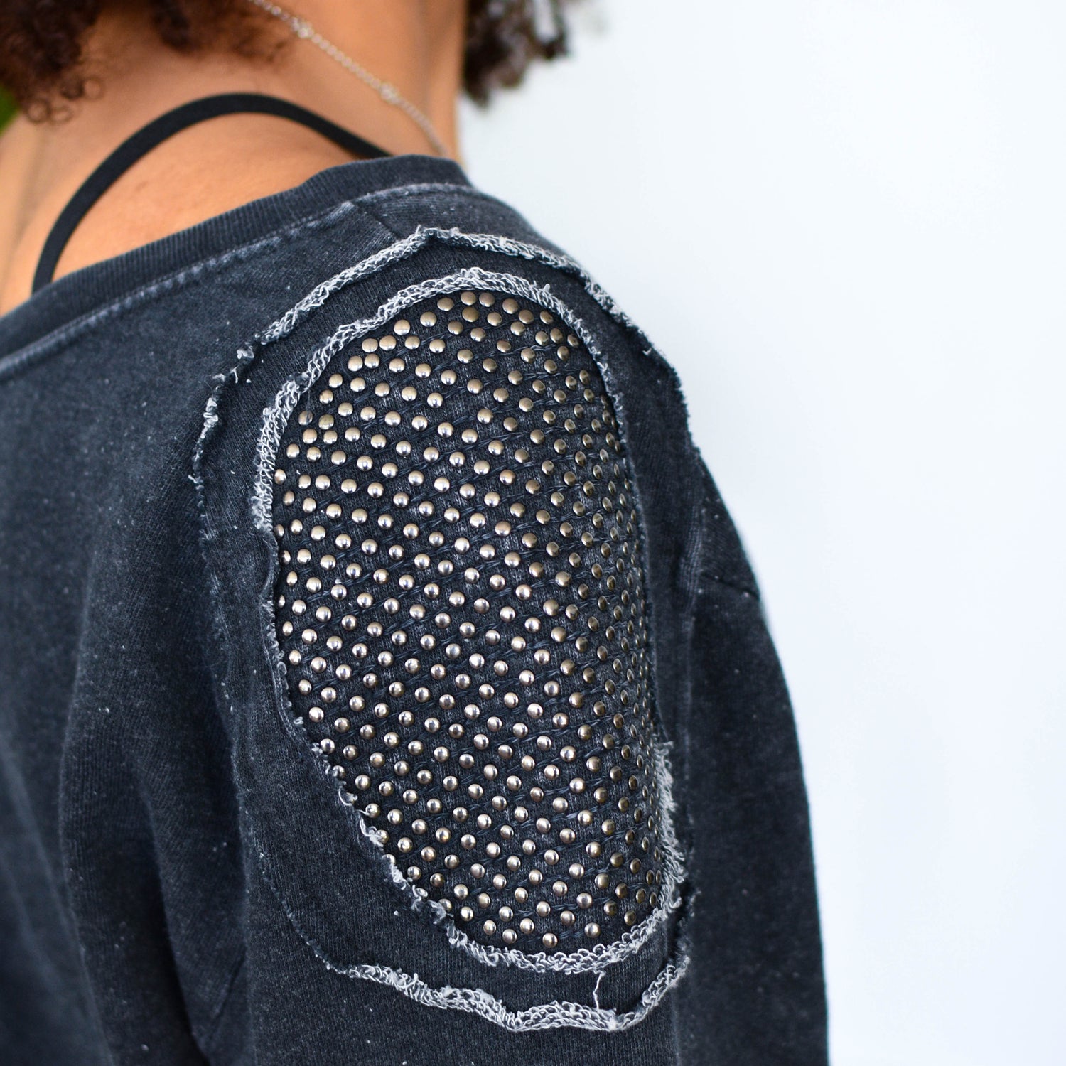 Y2K Affliction Distressed Sheer Crewneck