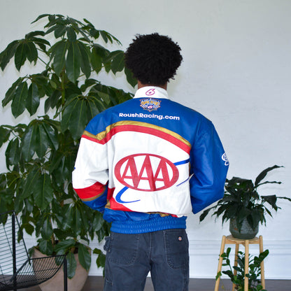 Vintage JH Design NASCAR AAA Racing Leather Jacket