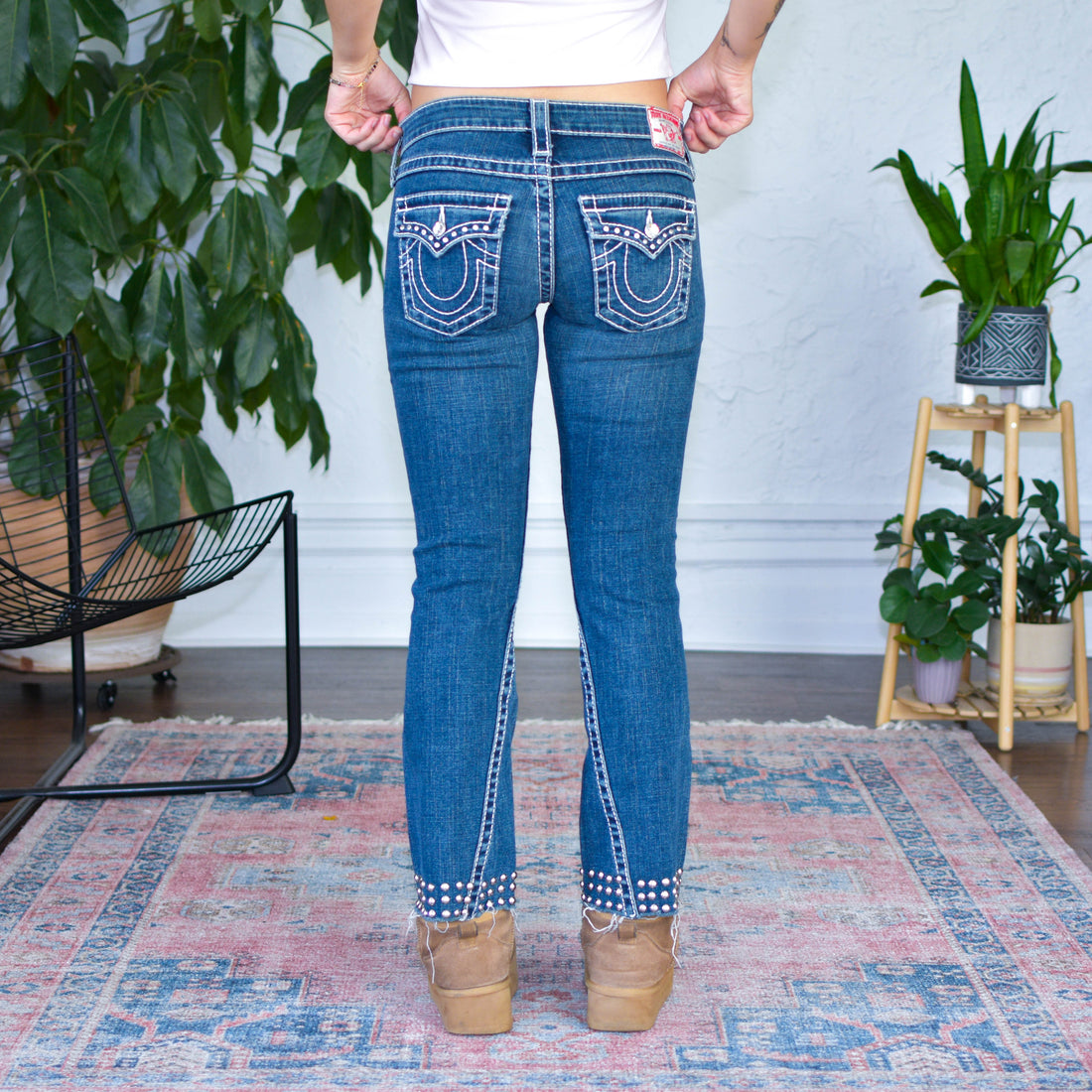 Y2K True Religion Studded Flare Jeans