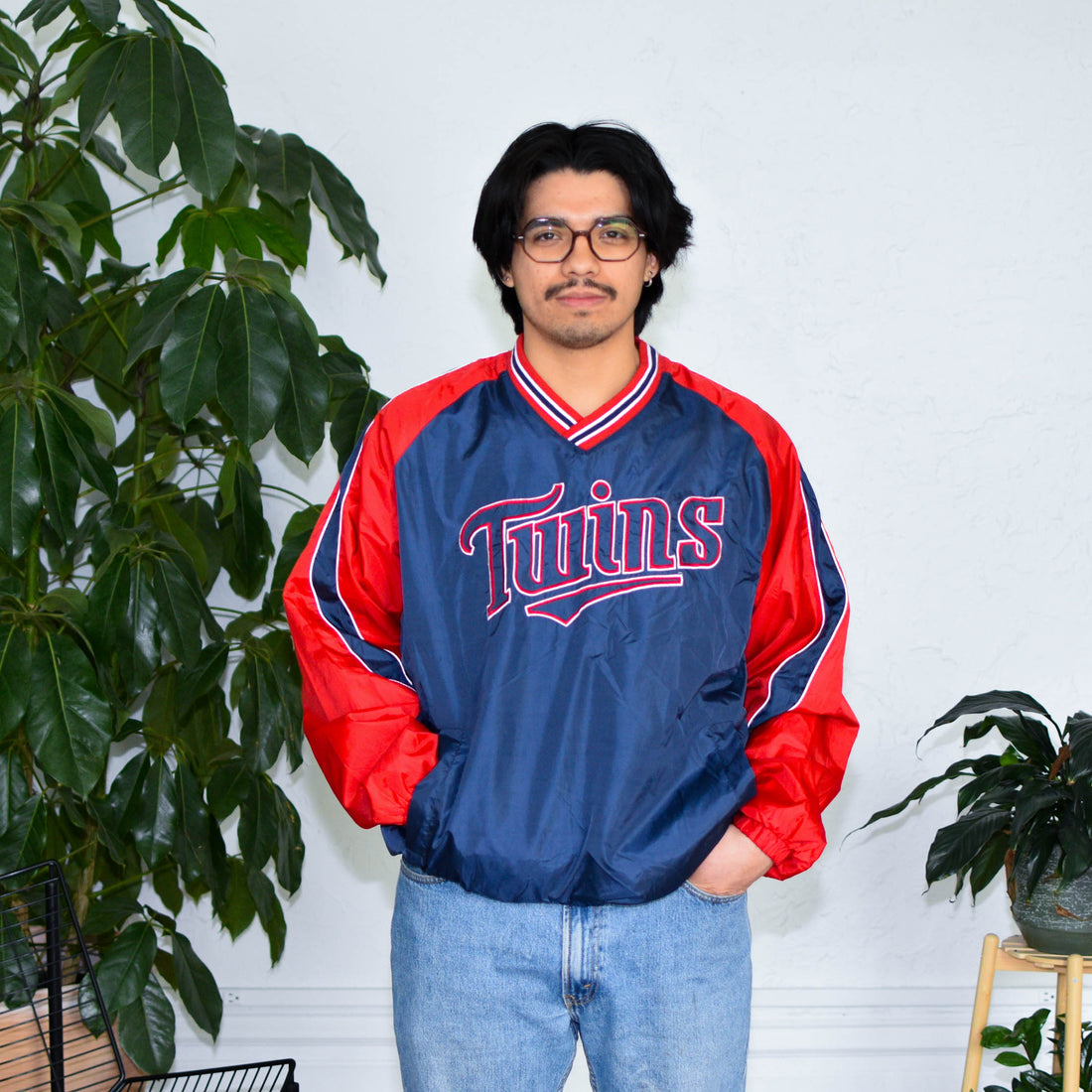 Vintage Minnesota Twins Pull Over Windbreaker
