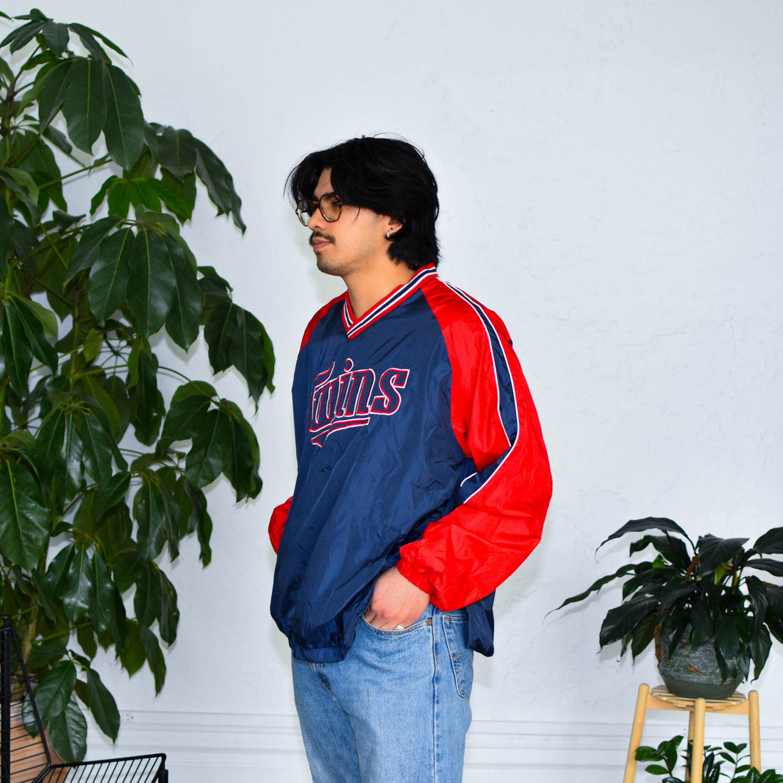 Vintage Minnesota Twins Pull Over Windbreaker