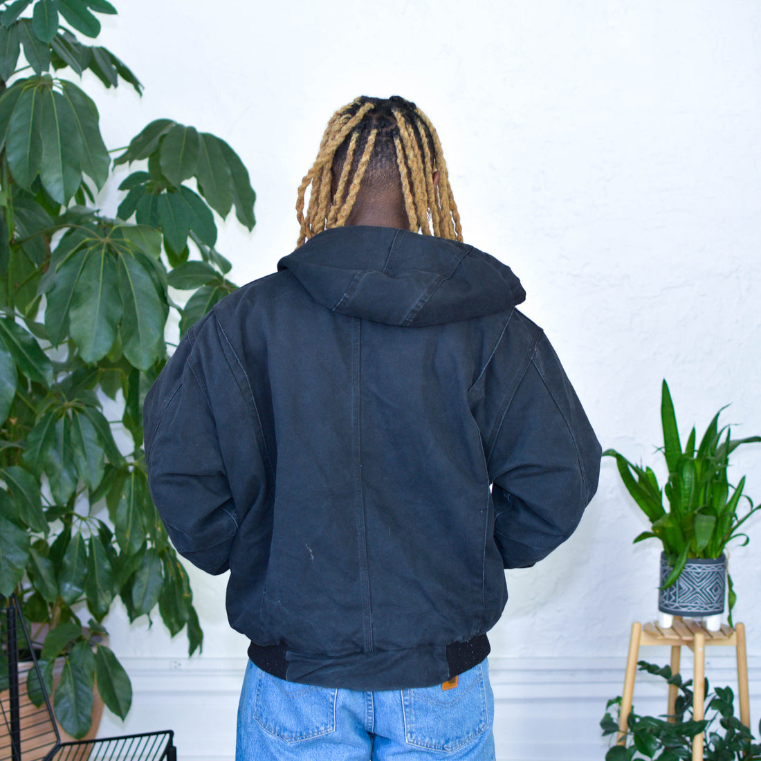 Vintage Key Apparel Black Quilted Work Jacket