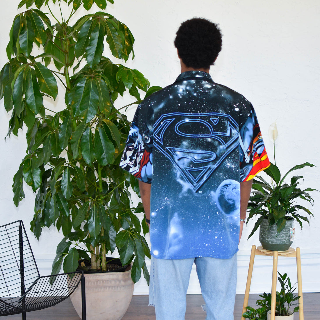 Superman AOP Polyester Button Up