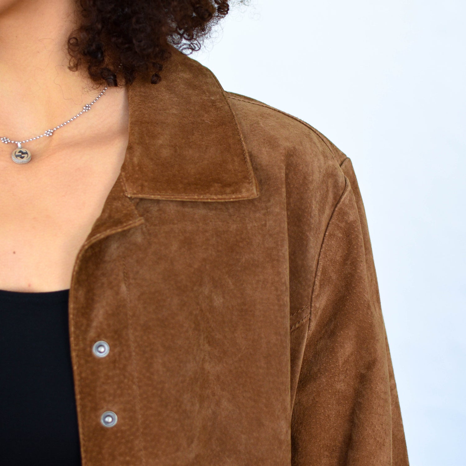 Y2K Christopher &amp; Banks Brown Suede Leather Jacket