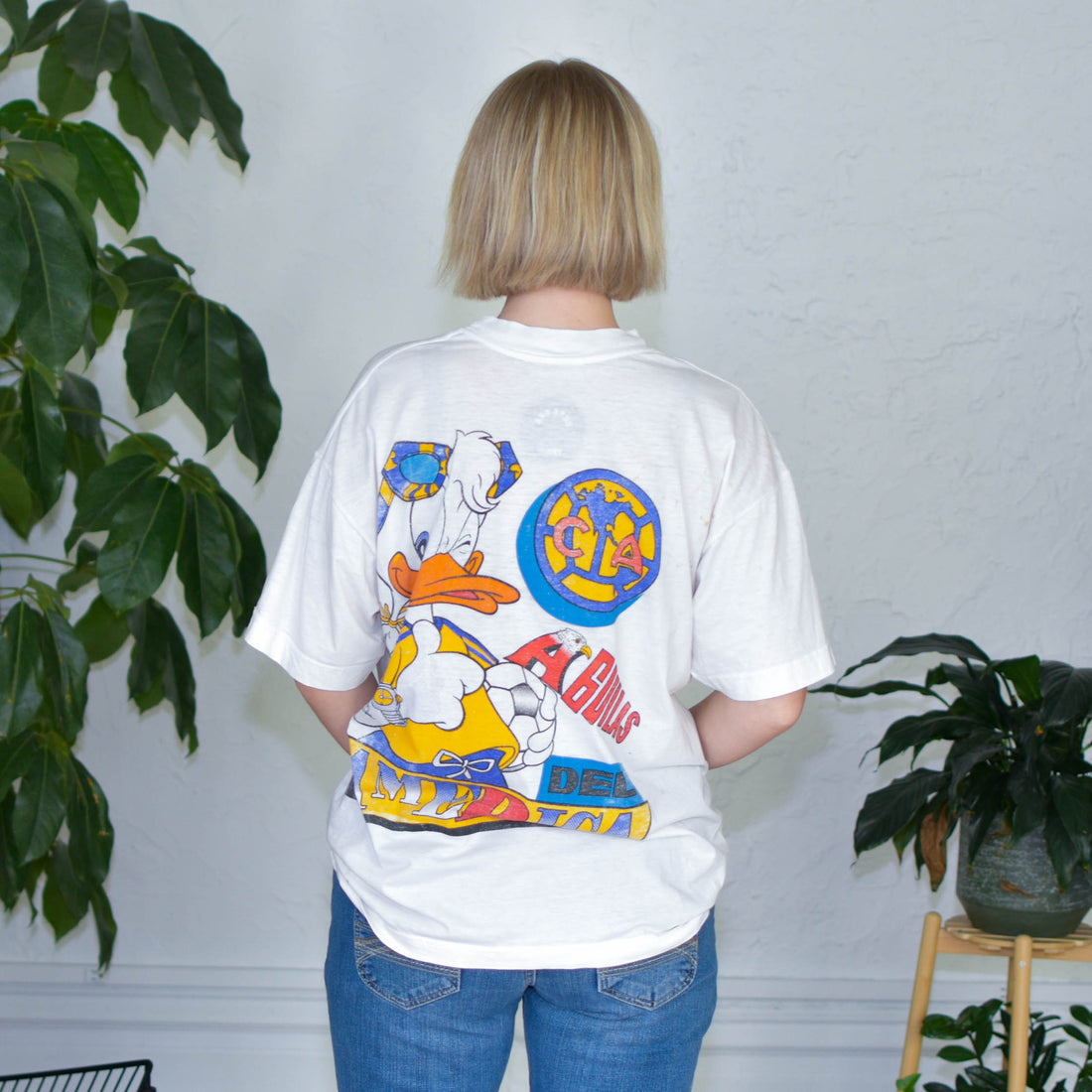 Vintage 90s Club America Duck Cartoon T-Shirt