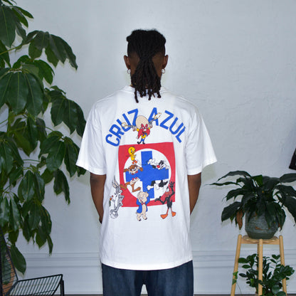 Vintage 90s Cruz Azul Looney Tunes Graphic T-Shirt