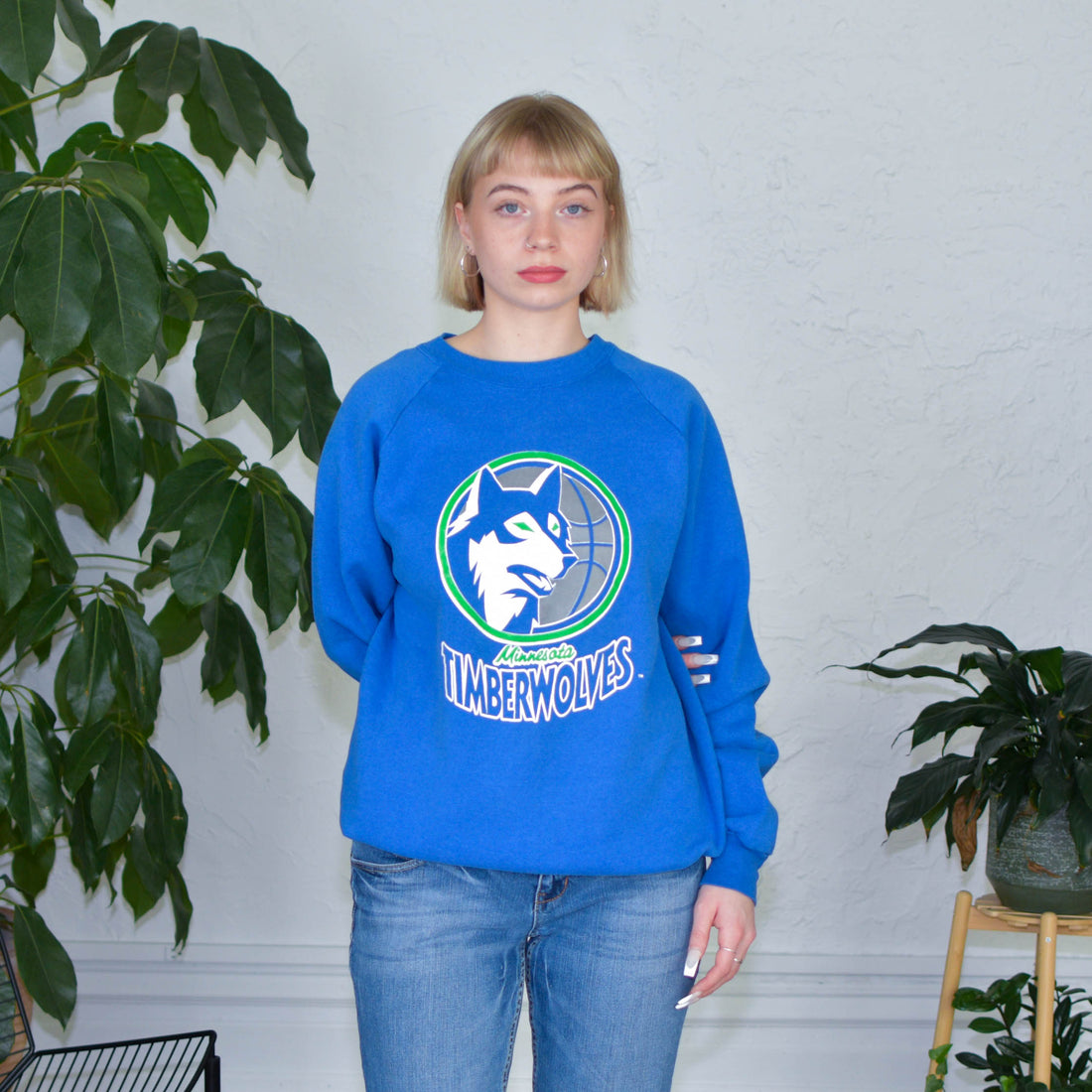 80s Minnesota Timberwolves Logo Crewneck