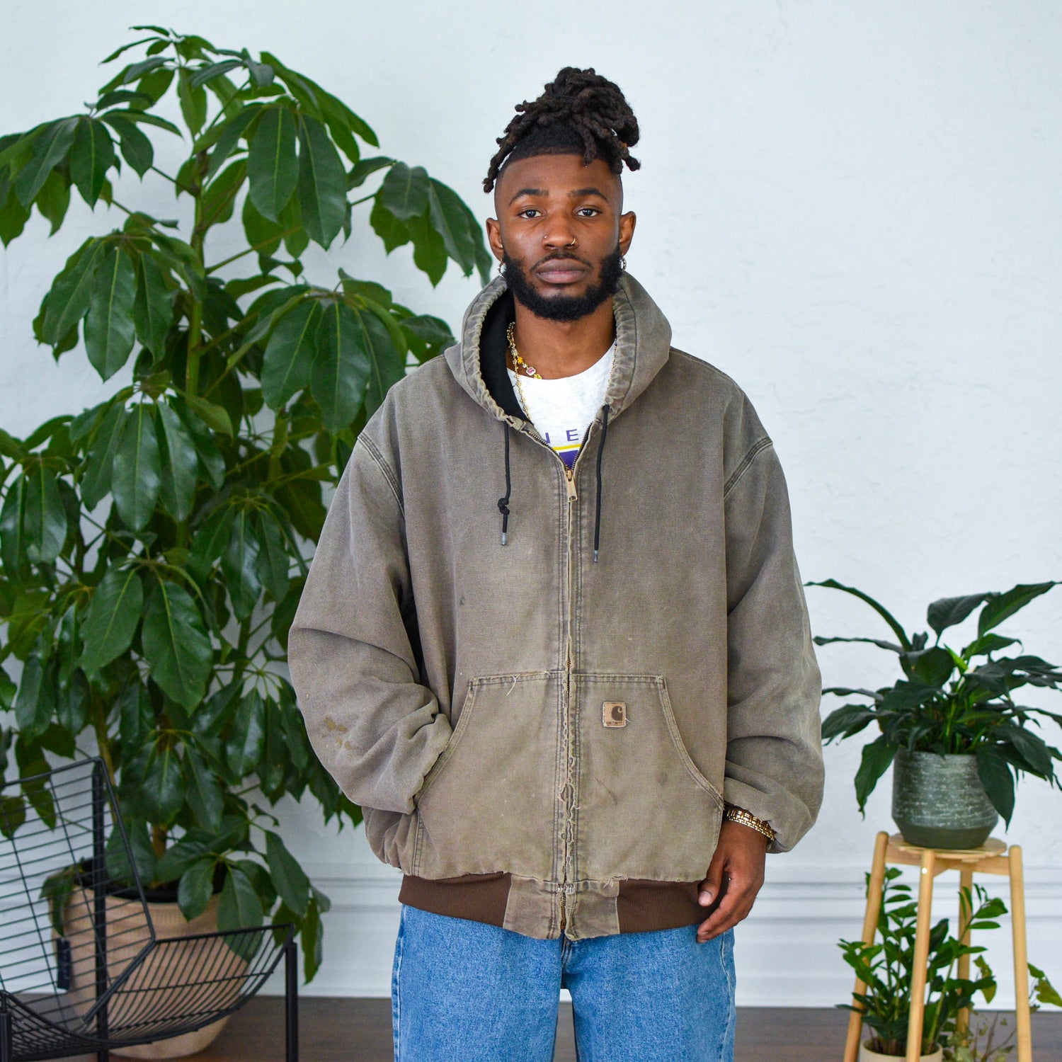 Vintage Carhartt Brown Faded Work Jacket