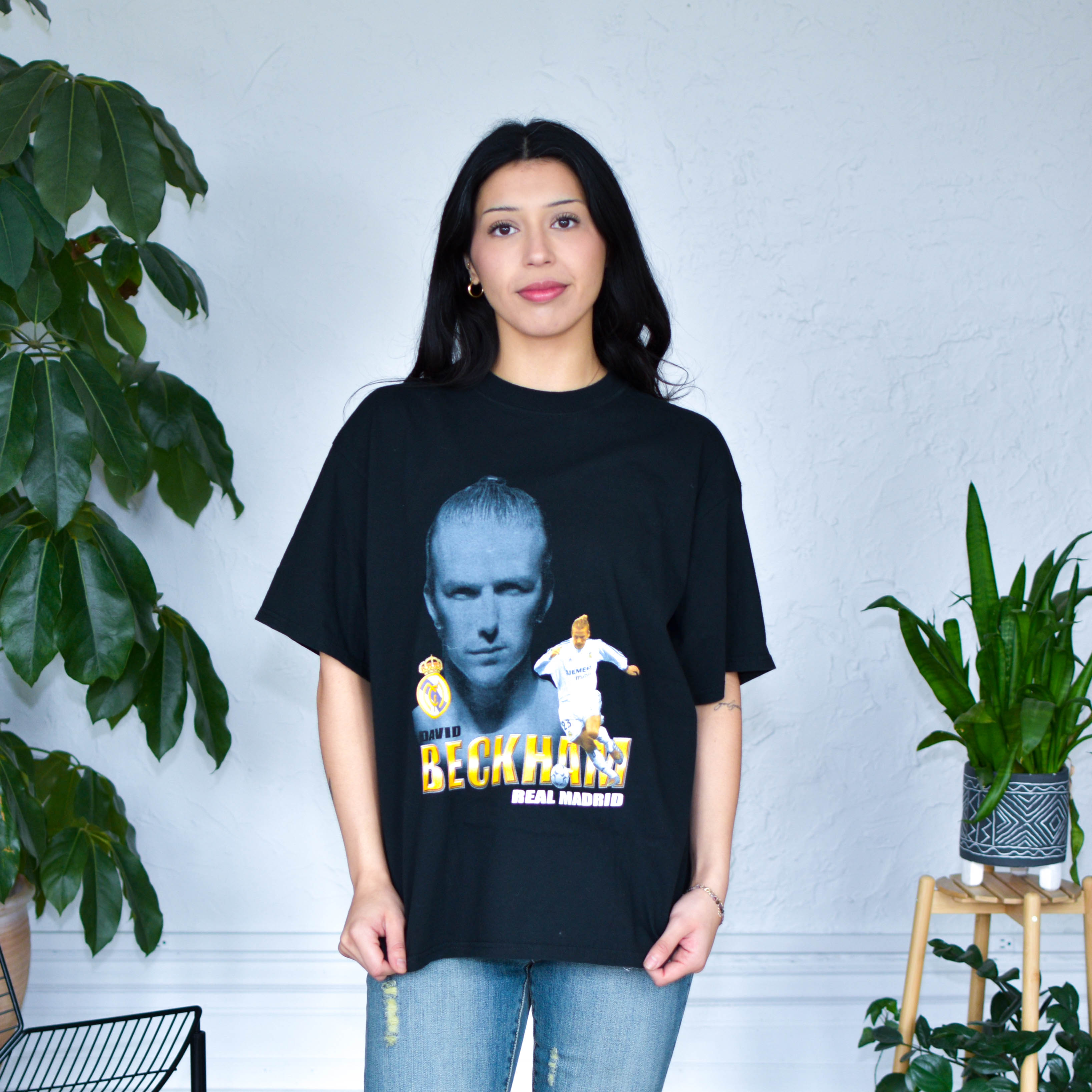 Vintage David Beckham Real Madrid Graphic T-Shirt