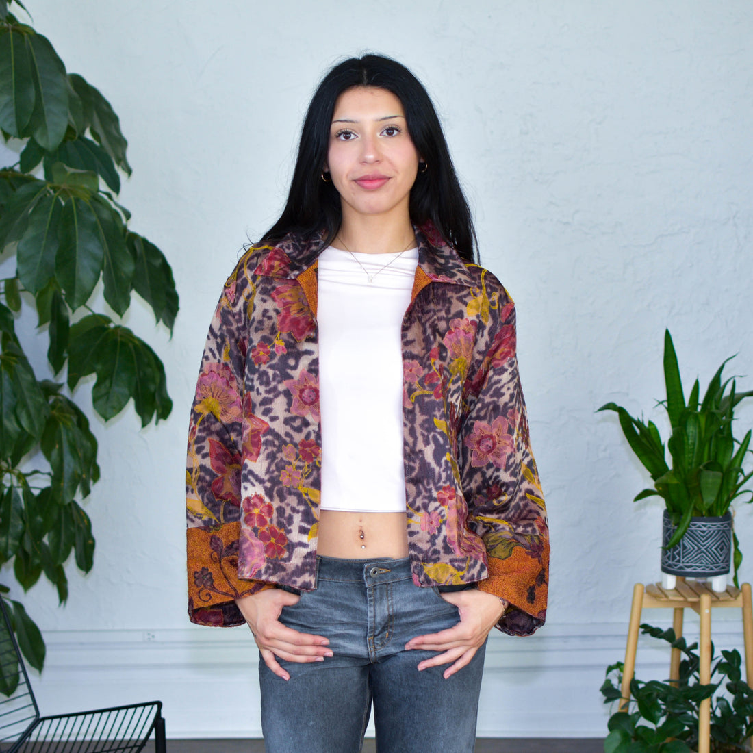 Vintage Reversable Floral Tapestry Jacket