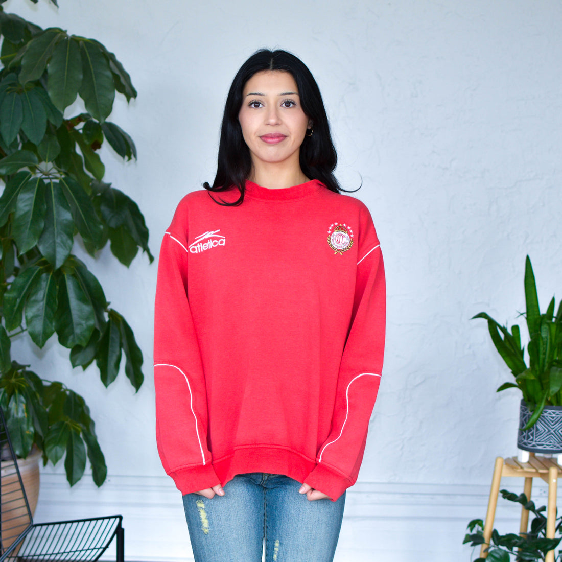 Vintage Deportivo Toluca Atletica Red Sweatshirt