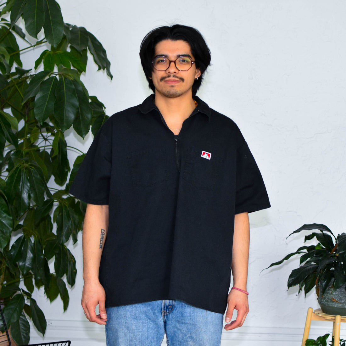 Vintage Ben Davis Quarter Zip Shirt