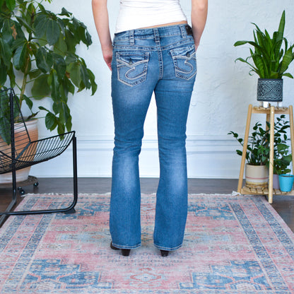 Vintage Y2K Silver Suki Mid Boot Cut Jeans
