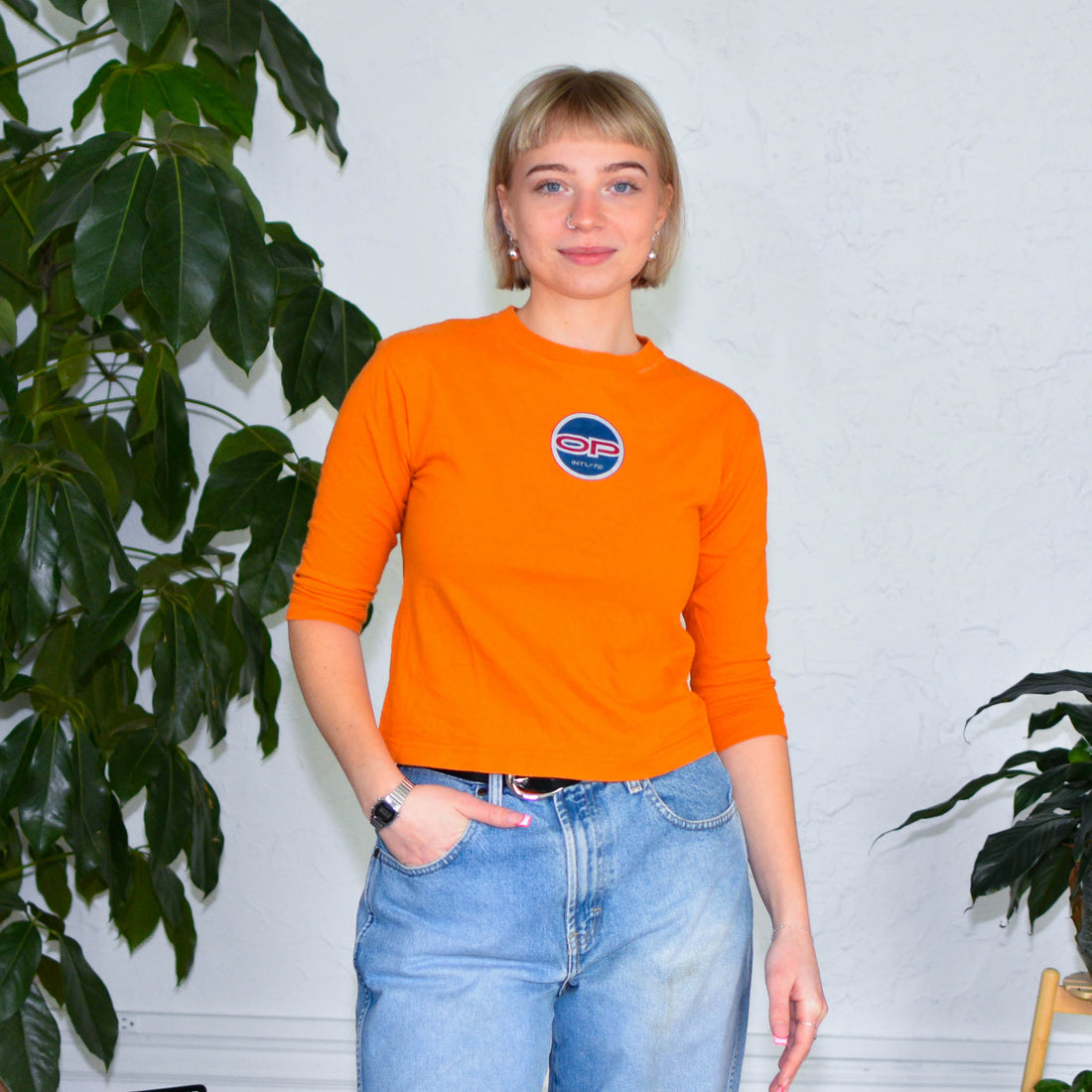 Y2K Ocean Pacific (OP) Orange Femme Long Sleeve