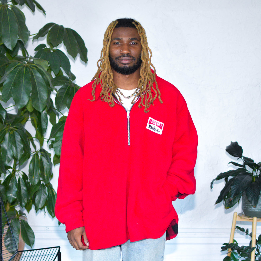 Vintage Reversable Marlboro Fleece Sweatshirt