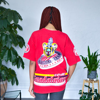 Vintage 2000s Chivas De Guadalajara AOP Graphic T-Shirt