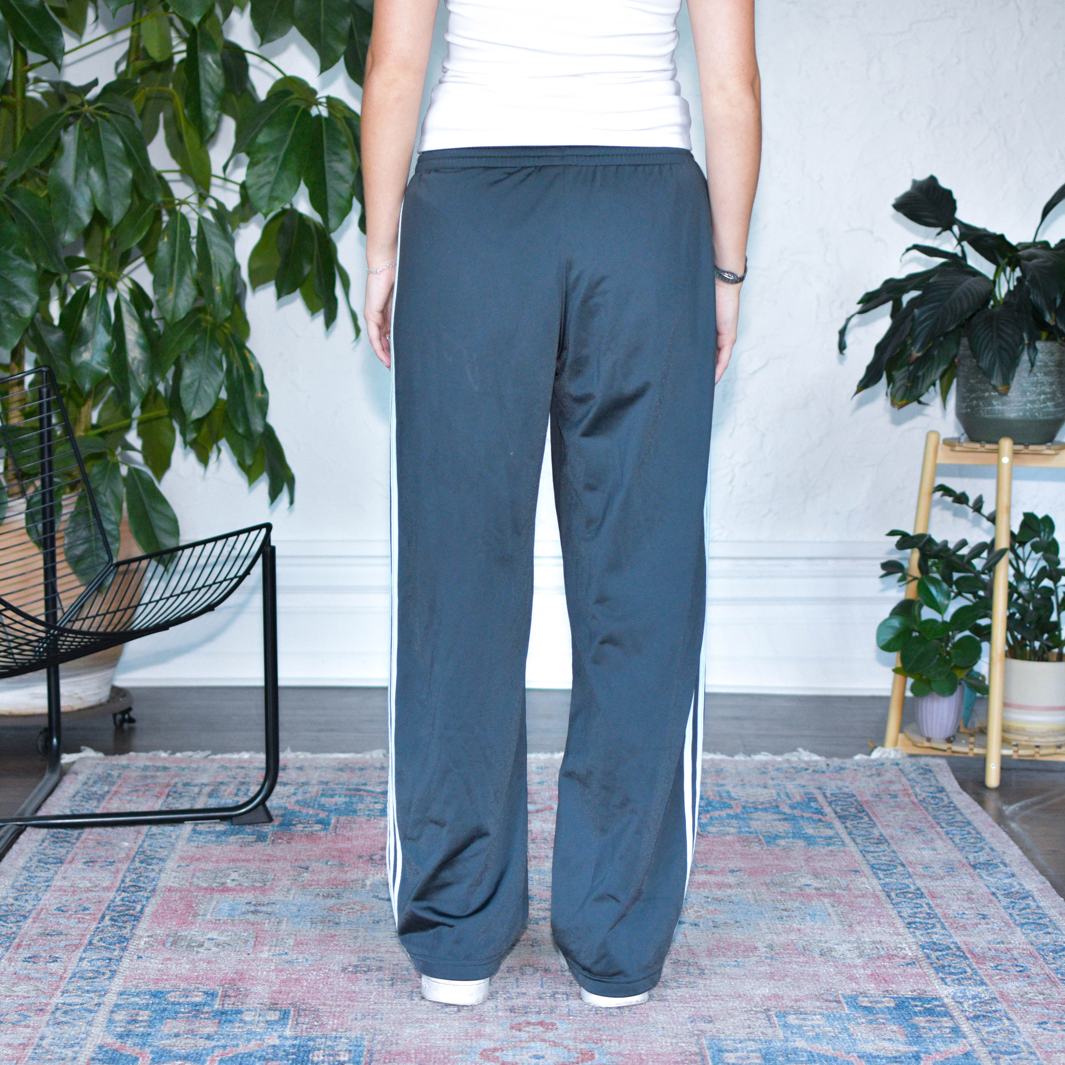 Vintage 2010s Adidas Gray and Baby Blue Femme Track Pants