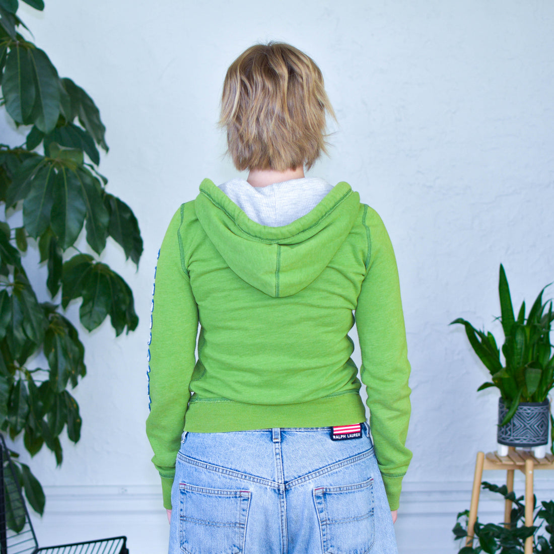 Y2K Abercrombie &amp; Fitch Long-Sleeve Green Hoodie