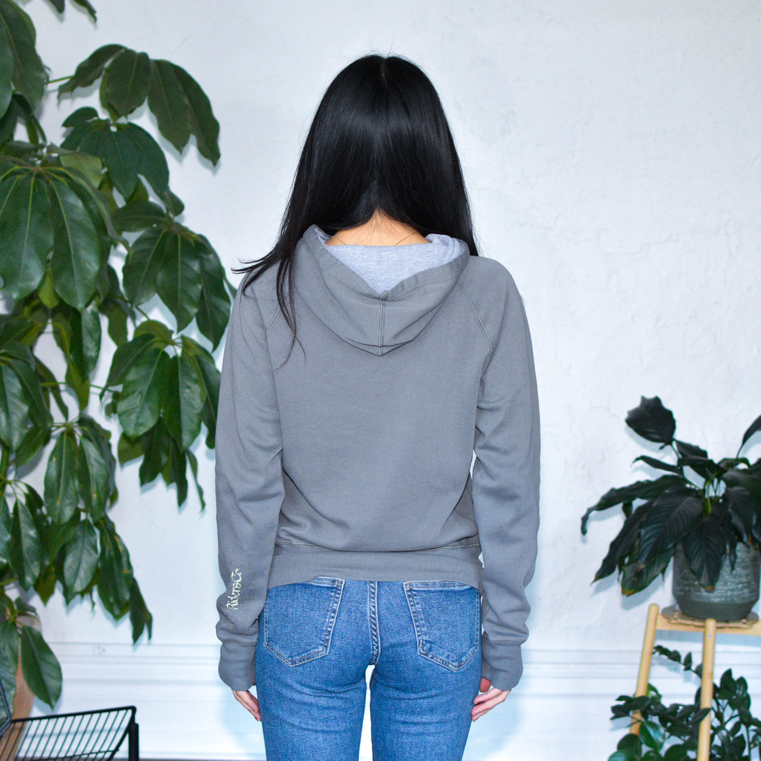 Vintage Y2K Gray Fox Racing Hoodie