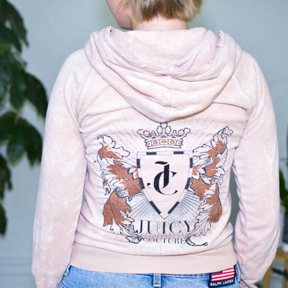 Vintage Y2K Juicy Couture Light Pink Terrycloth Hoodie