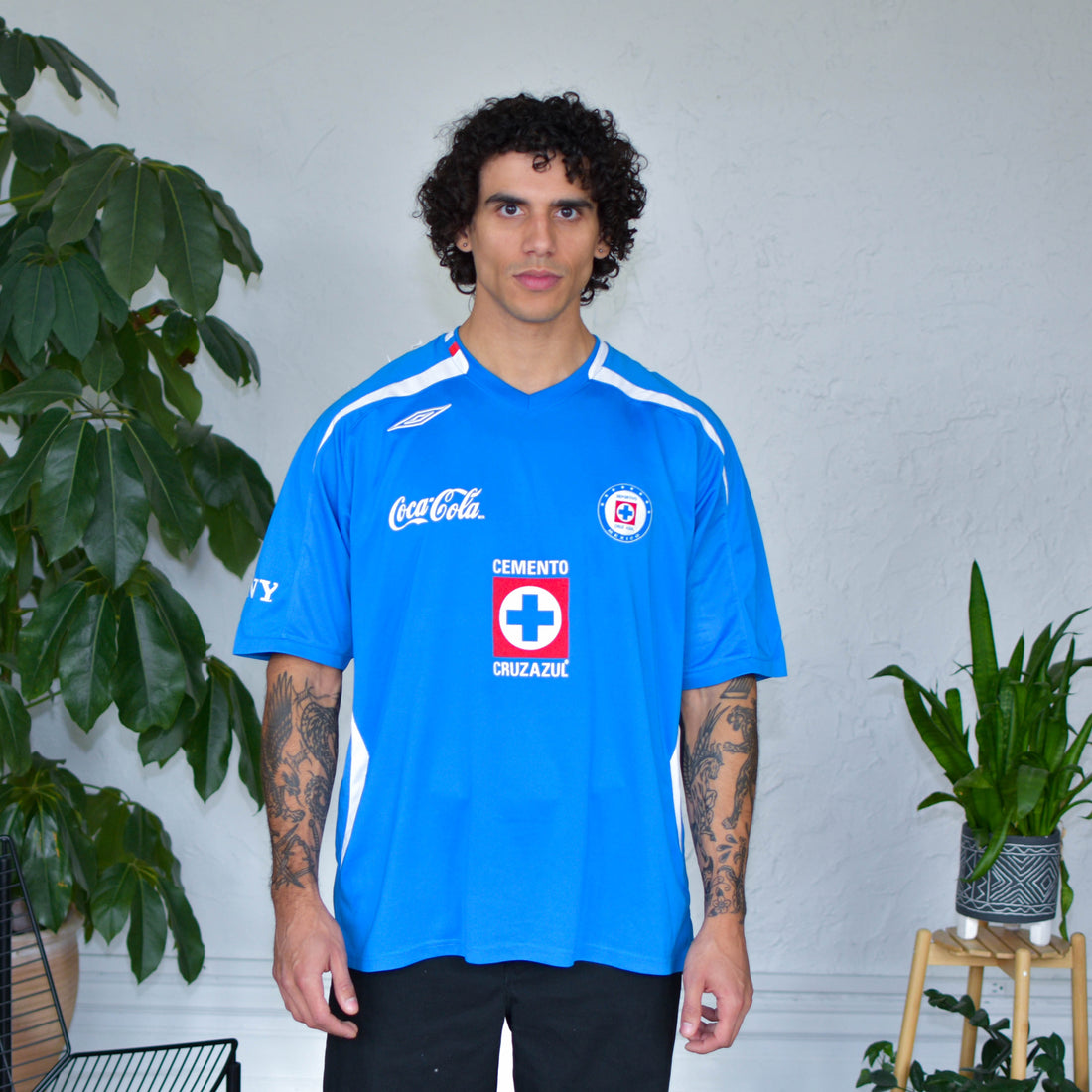 Vintage 2008-09 Cruz Azul Umbro Home Jersey