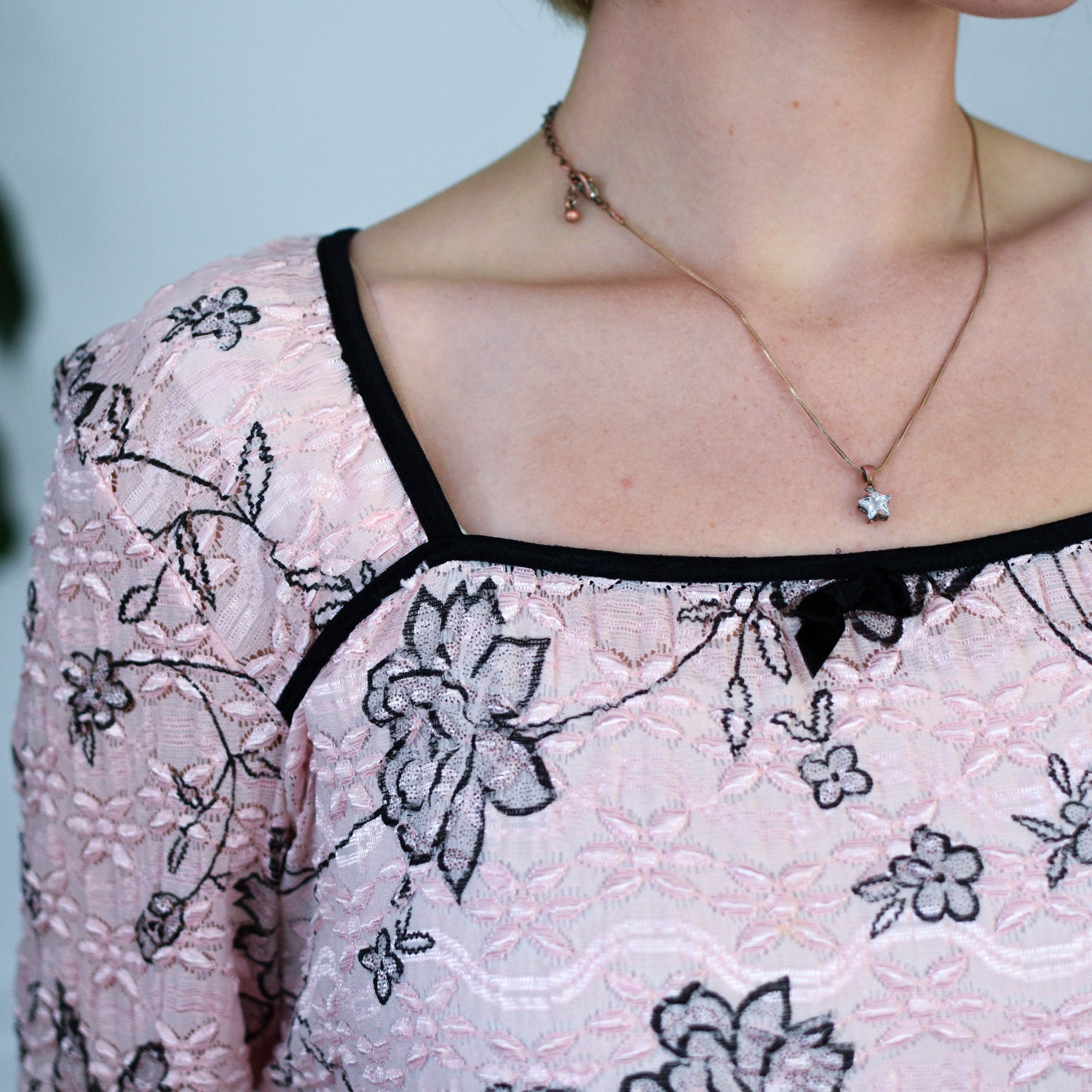 Y2K Creative Design Works Floral Lace Blouse