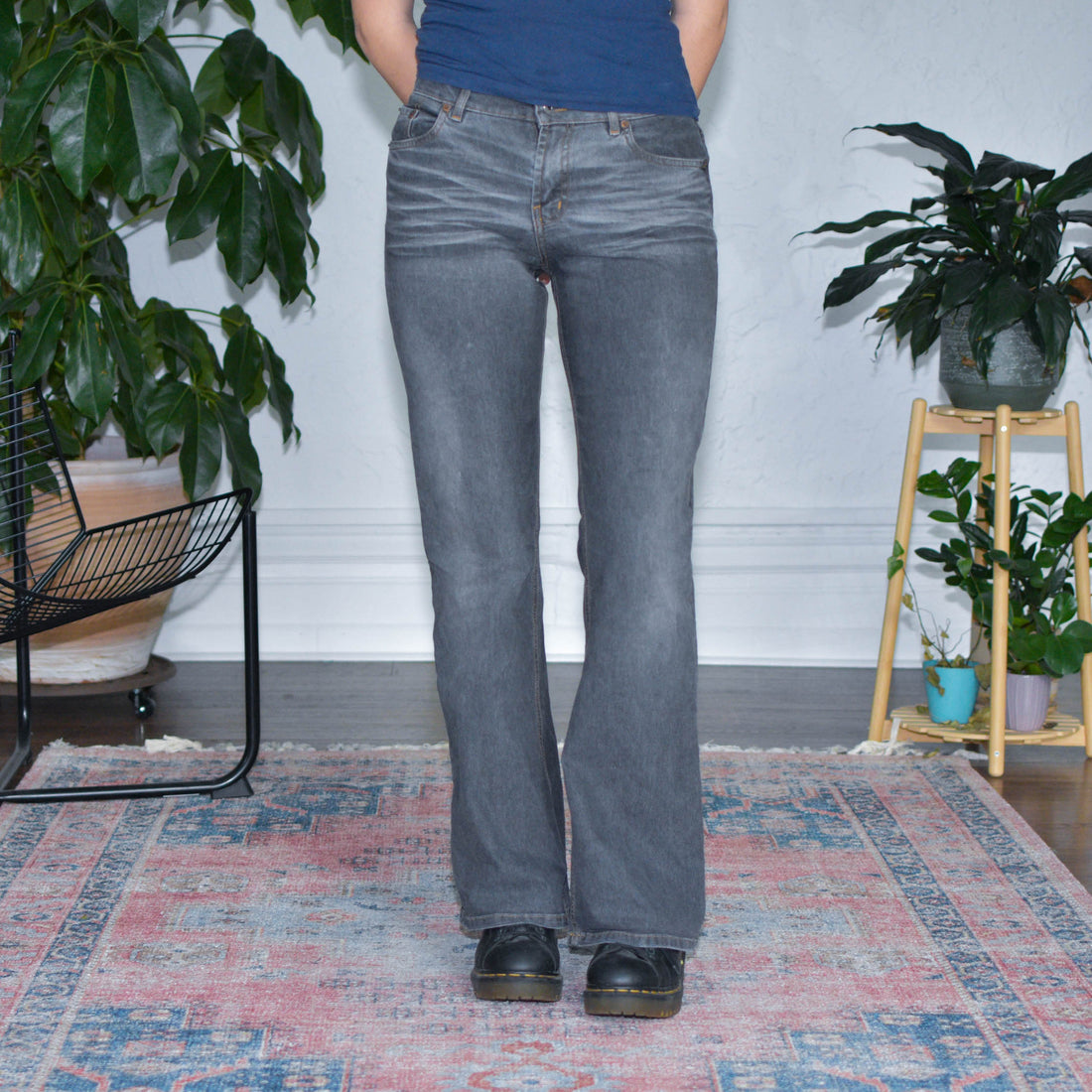 Y2k Guess Grey Faded Flare Jeans