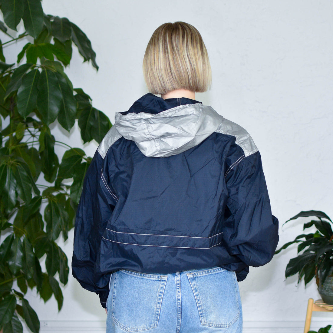 Vintage Fila Navy Quarter Zip Windbreaker