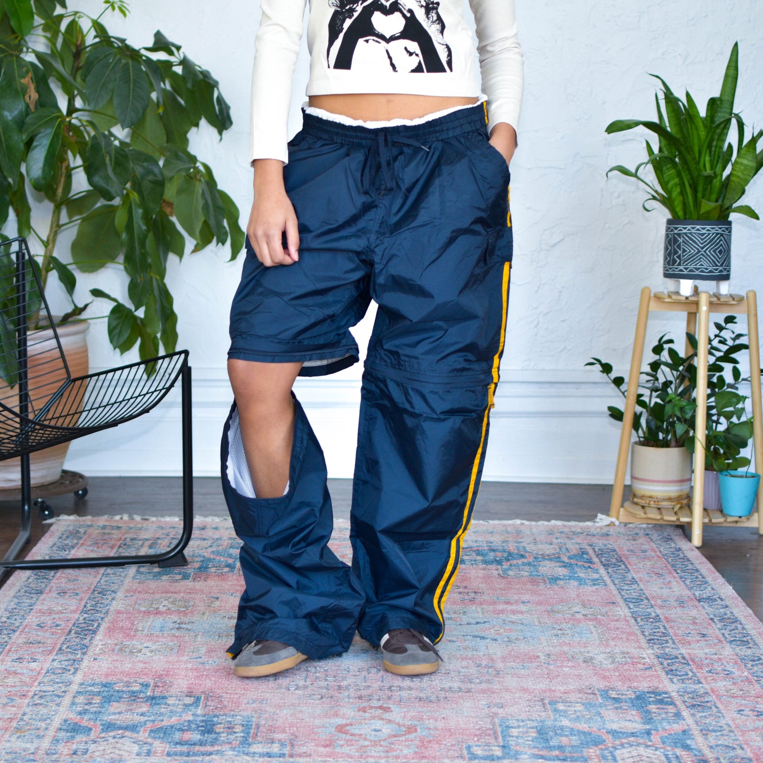 Vintage Y2K Insulated Convertible Track Pants