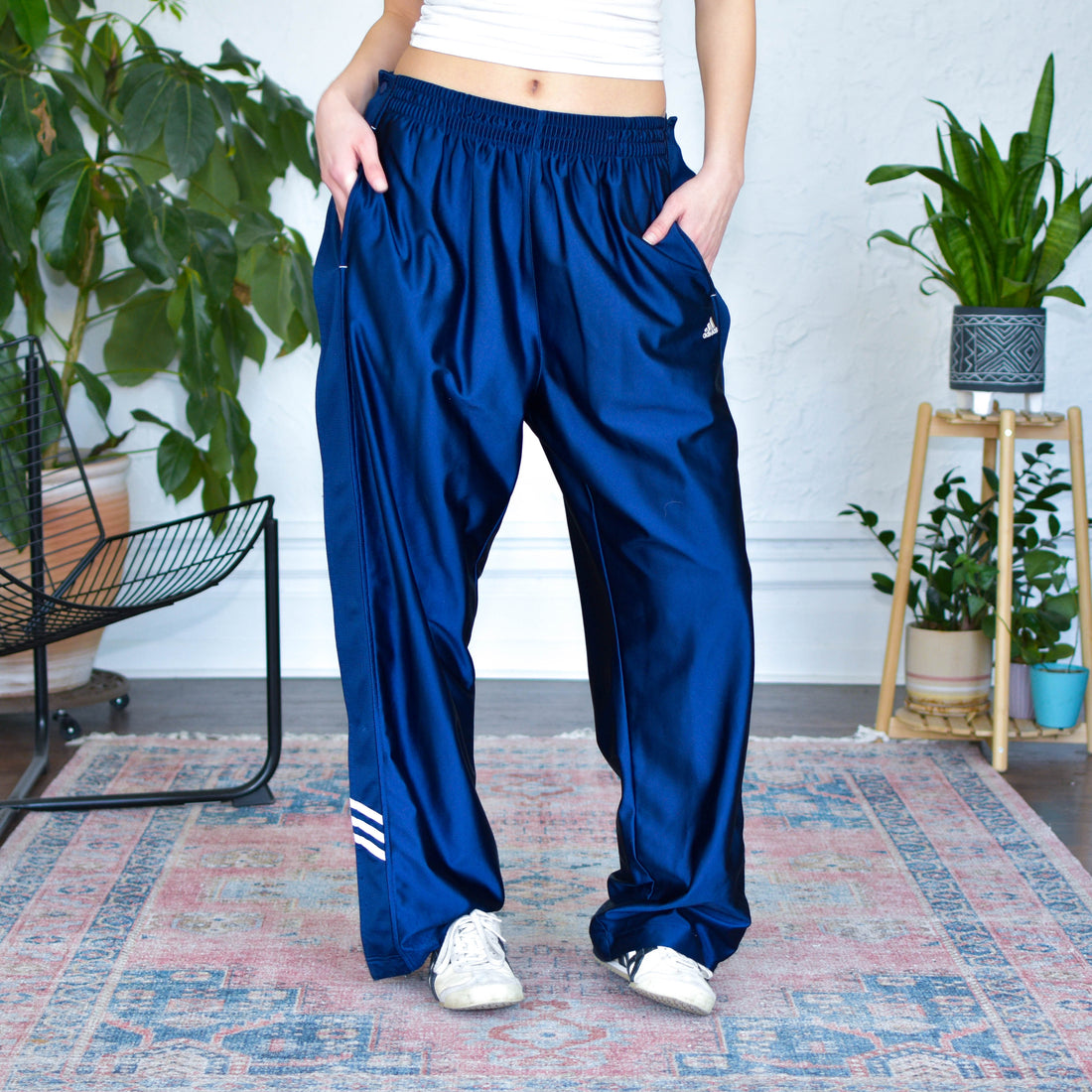 Vintage Y2K Adidas Navy Break-Away Track Pants