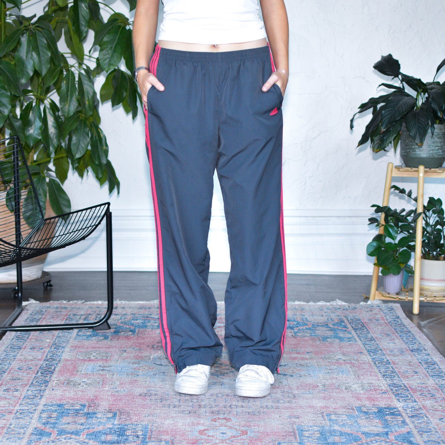 Vintage 2009 Adidas Femme Pink and Gray Track Pants