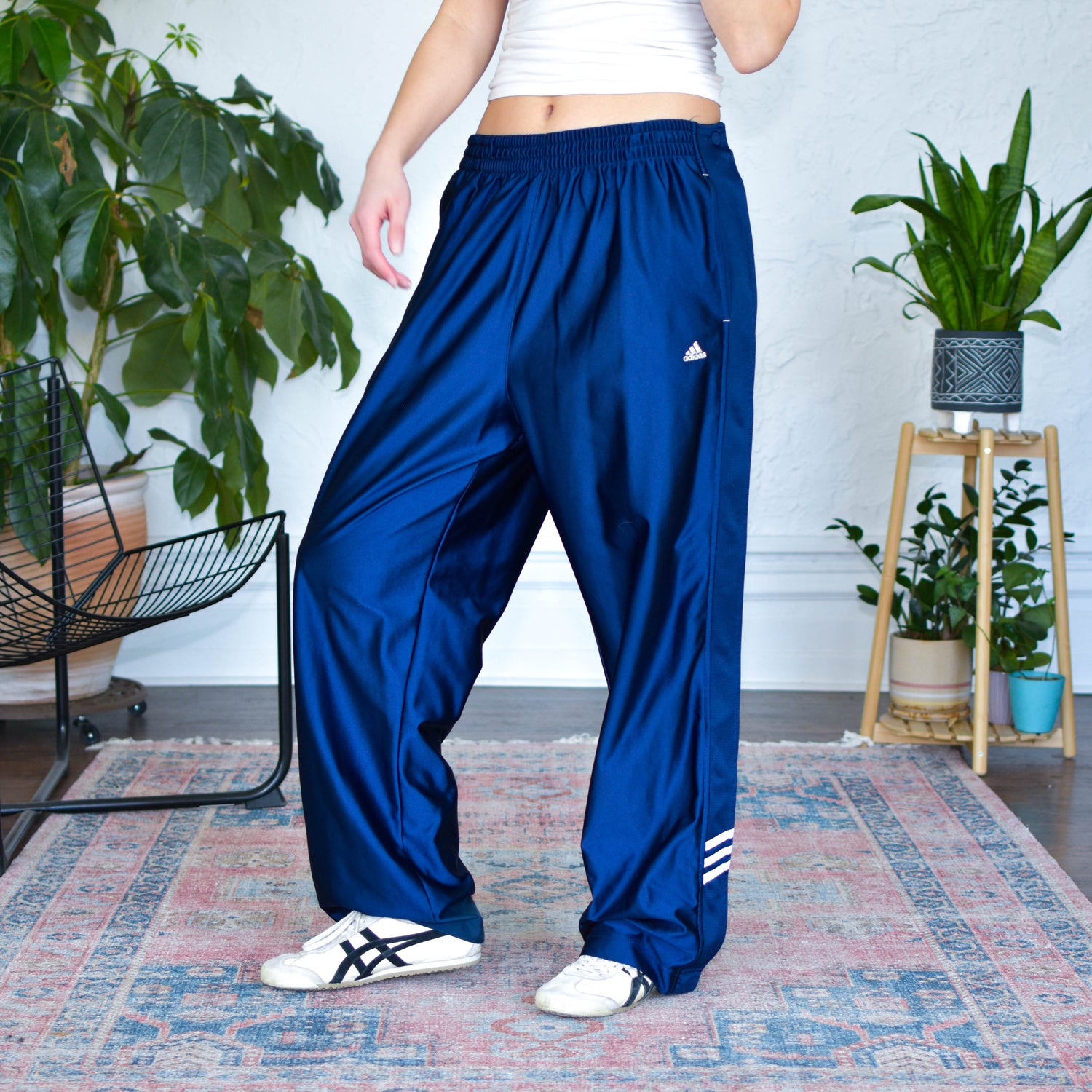 Vintage Y2K Adidas Navy Break-Away Track Pants