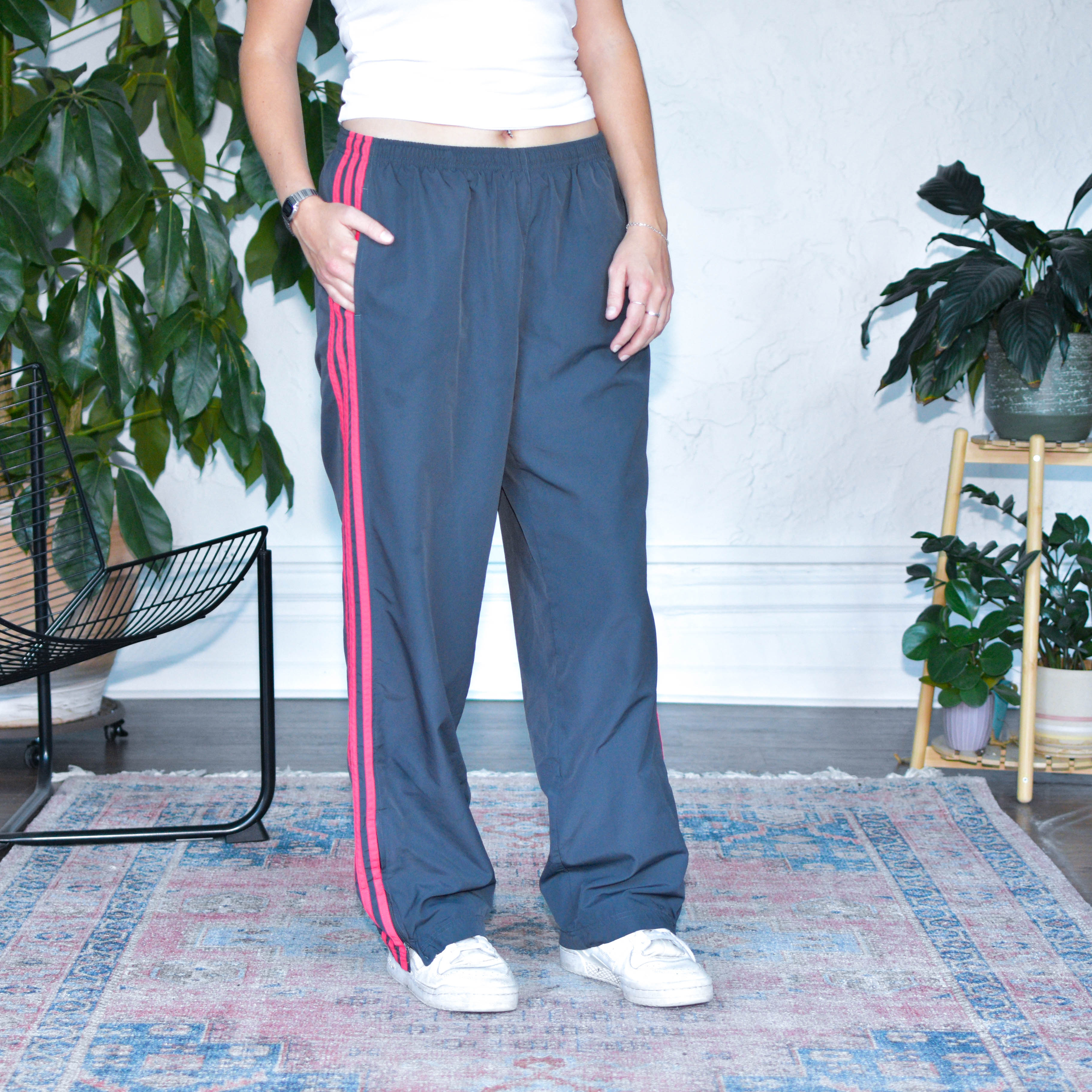 Vintage 2009 Adidas Femme Pink and Gray Track Pants