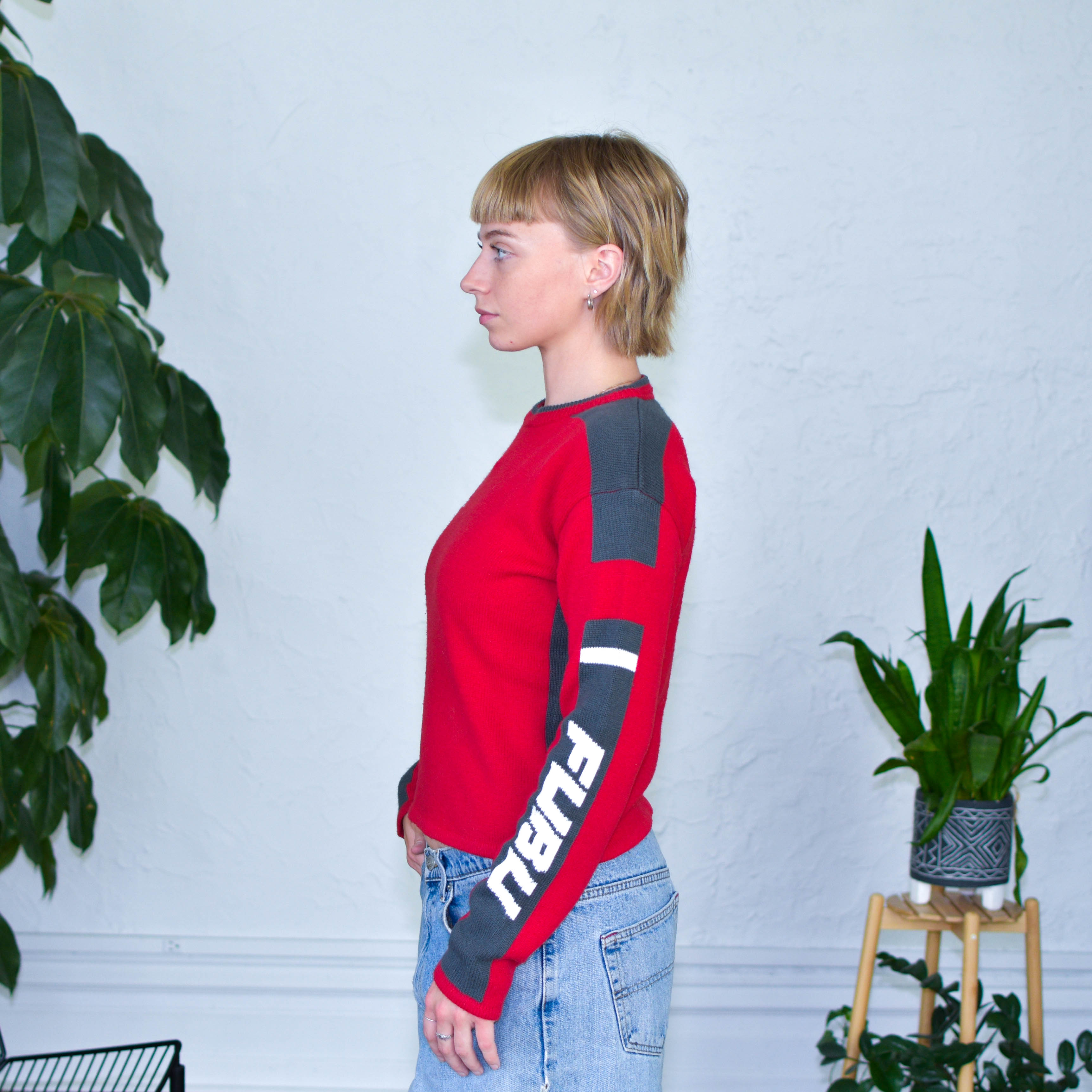 Vintage Y2K FUBU Sports Knit Long-Sleeve Sweatshirt