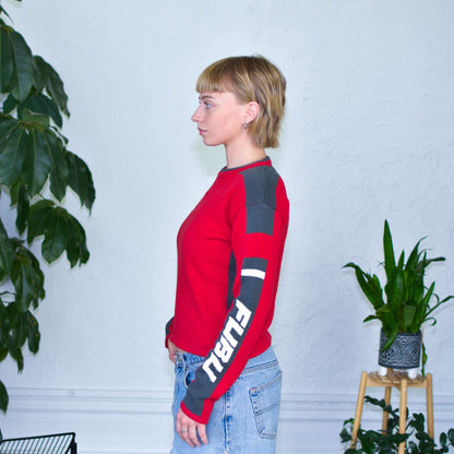 Vintage Y2K FUBU Sports Knit Long-Sleeve Sweatshirt