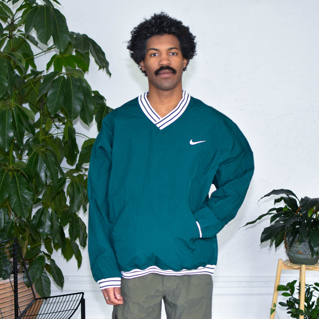 Vintage Nike Green Pull Over Windbreaker