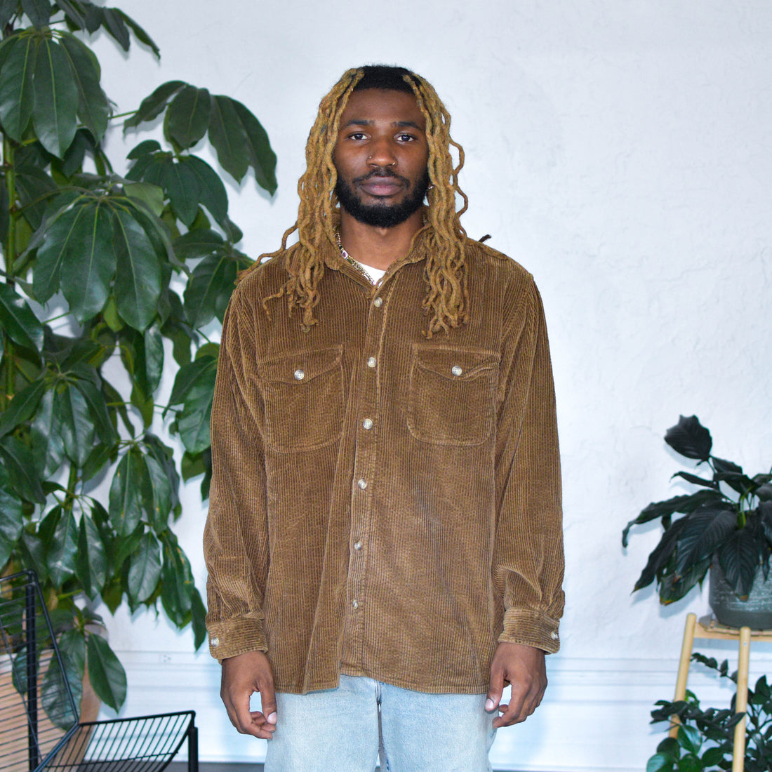 Vintage Cherokee Brown Corduroy Button-Down