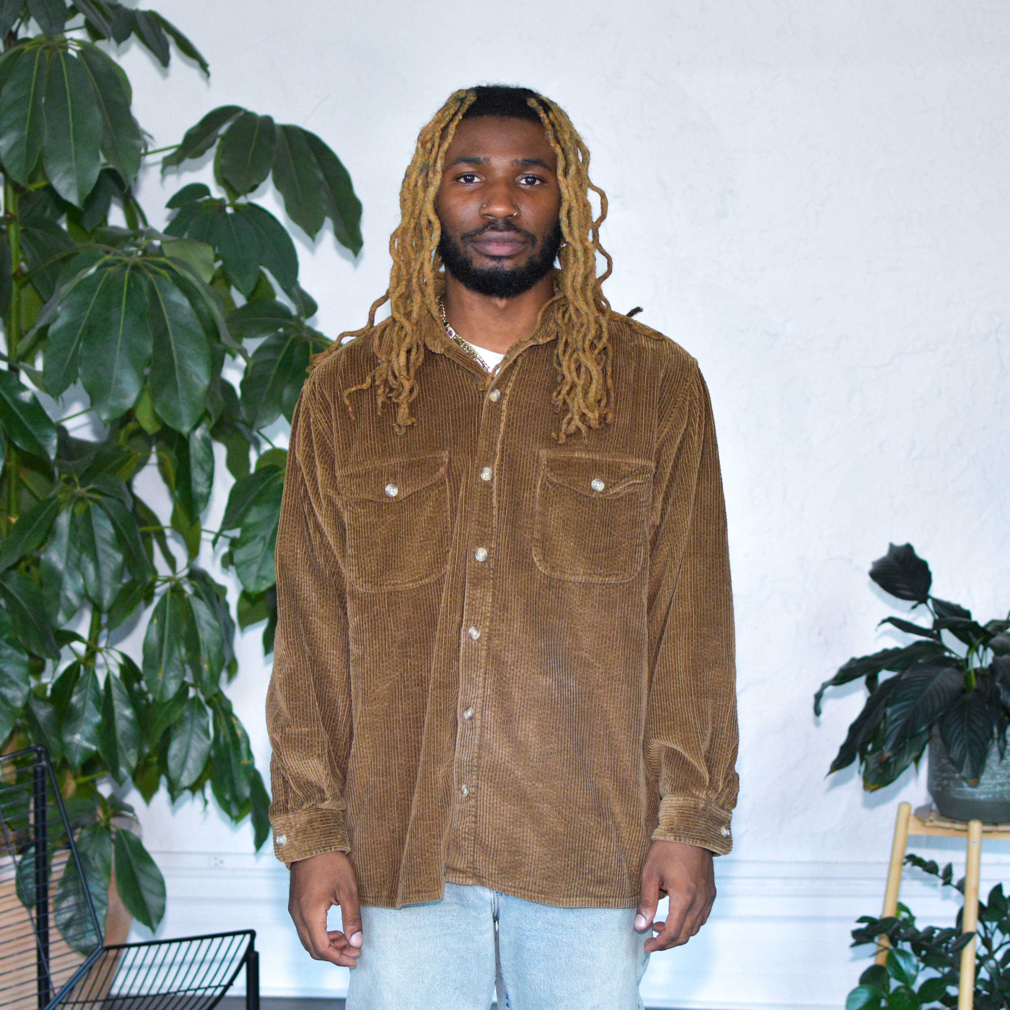 Vintage Cherokee Brown Corduroy Button-Down
