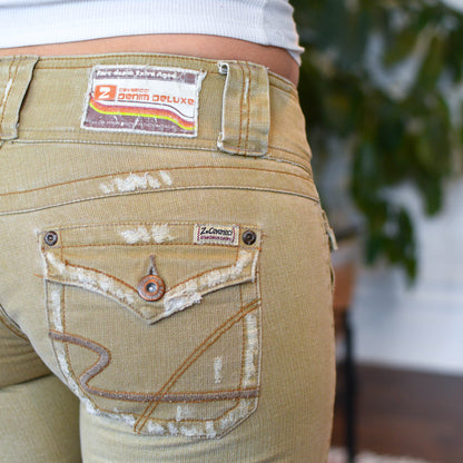 Vintage Y2K Z. Cavaricci Tan Low Rise Flare Pants