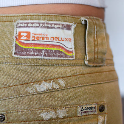 Vintage Y2K Z. Cavaricci Tan Low Rise Flare Pants