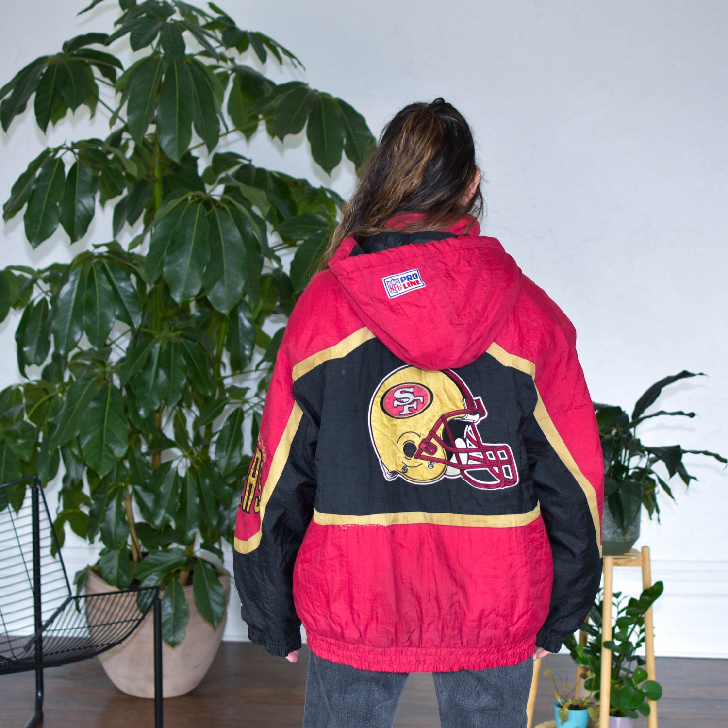 Vintage 90s San Francisco 49ers Logo Athletic Puffer Jacket