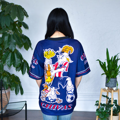 Vintage Chivas de Guadalajara Navy AOP Caricature Jersey