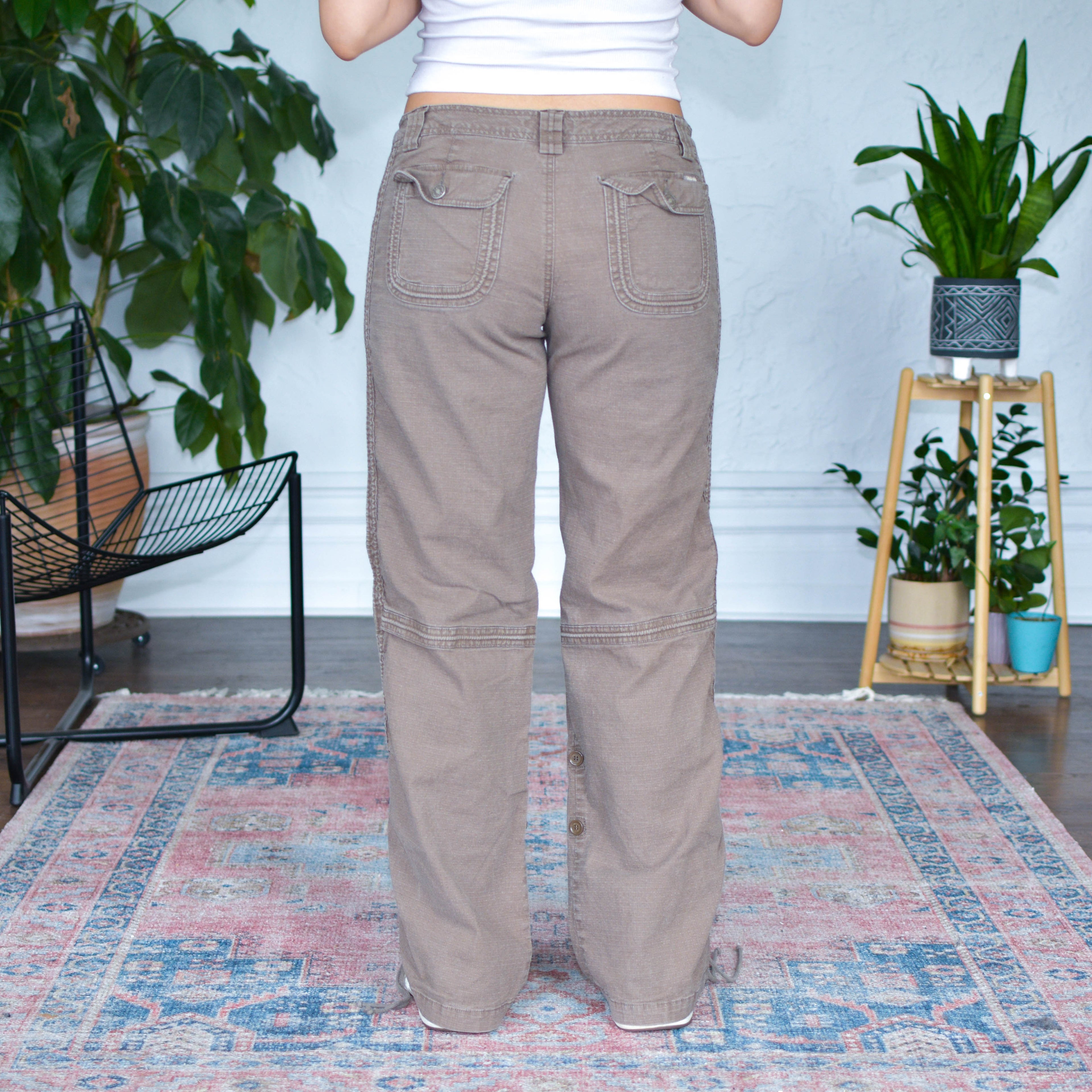 Vintage Union Bay Rip Stop Flower Patch Pants