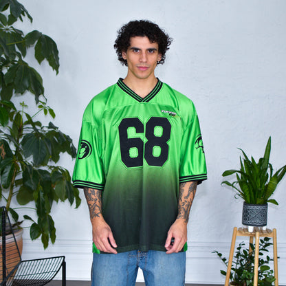 Y2K Arctic Cat Green Football Jersey