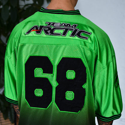 Y2K Arctic Cat Green Football Jersey
