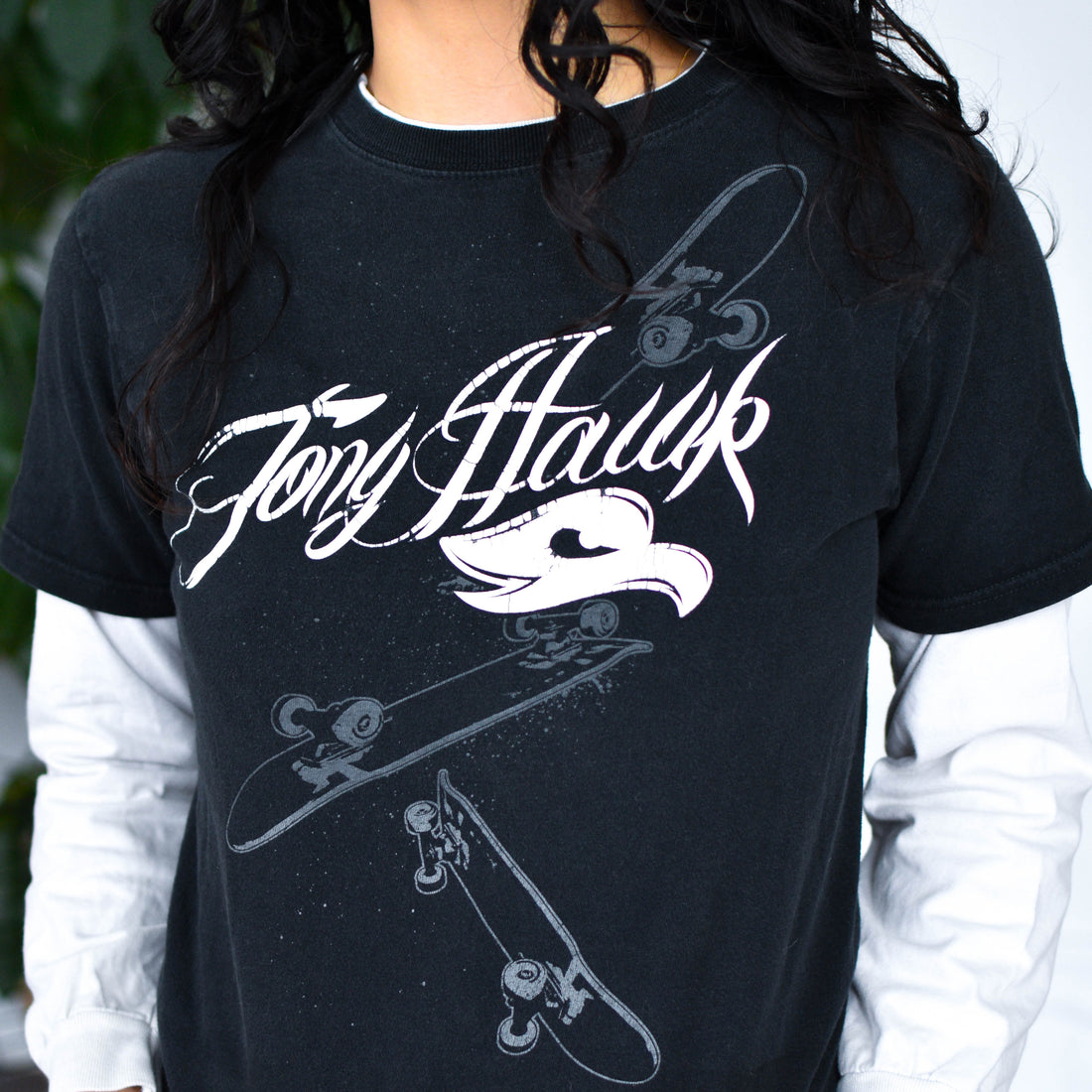 Vintage Y2K Tony Hawk Double Sleeve Graphic Tee