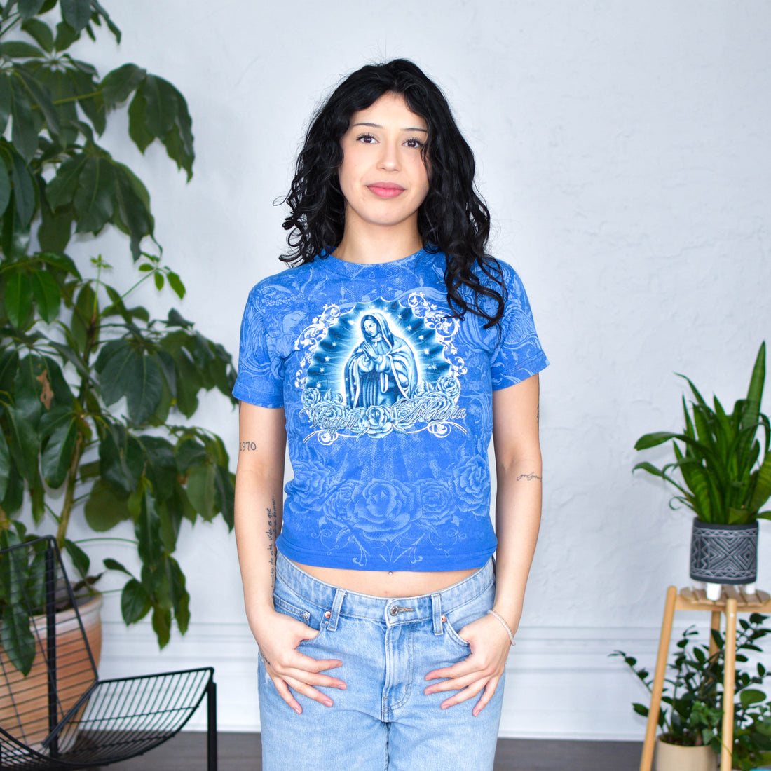 Y2K Virgen Maria AOP T-Shirt