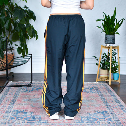 Vintage Y2K Adidas Femme Dark Gray and Orange Track Pants