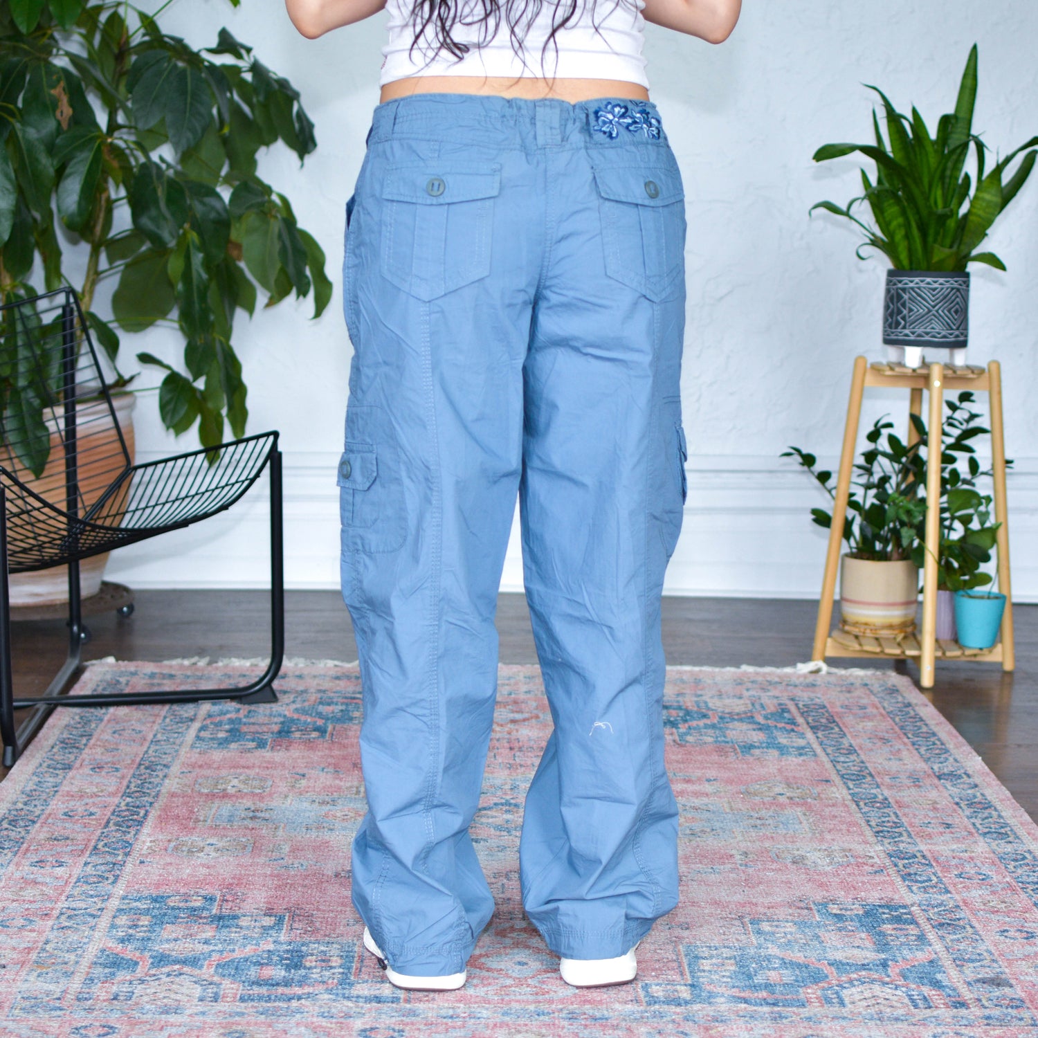 Vintage No Boundaries Femme Weathered Blue Cargo Pants