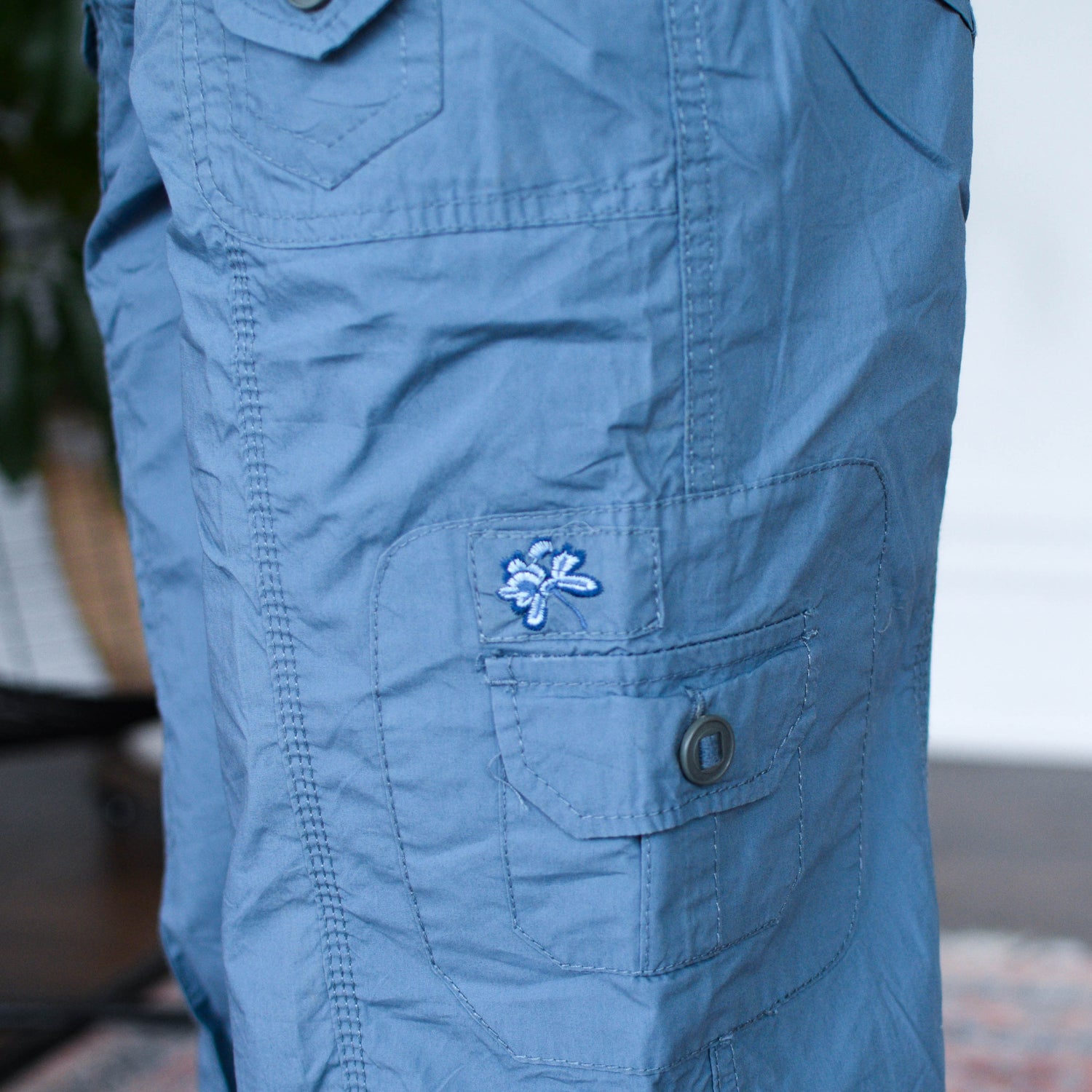 Vintage No Boundaries Femme Weathered Blue Cargo Pants
